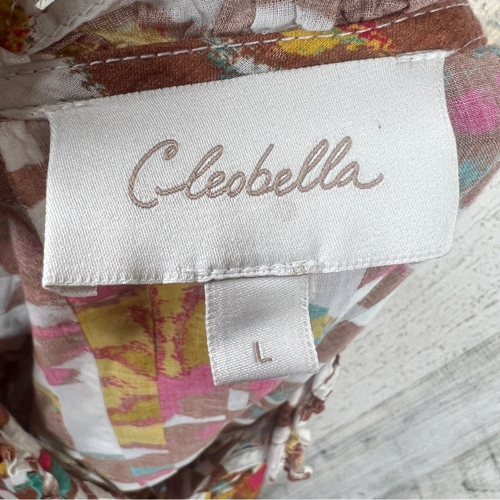 Cleobella Zola Blouse Women's Large Shea Multi Floral Art Print MSRP $296 - Picture 11 of 17